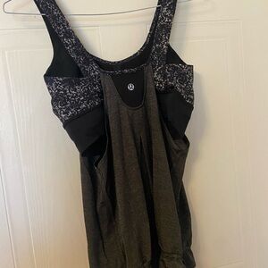 lululemon athletica Black and Patterned Tank Top